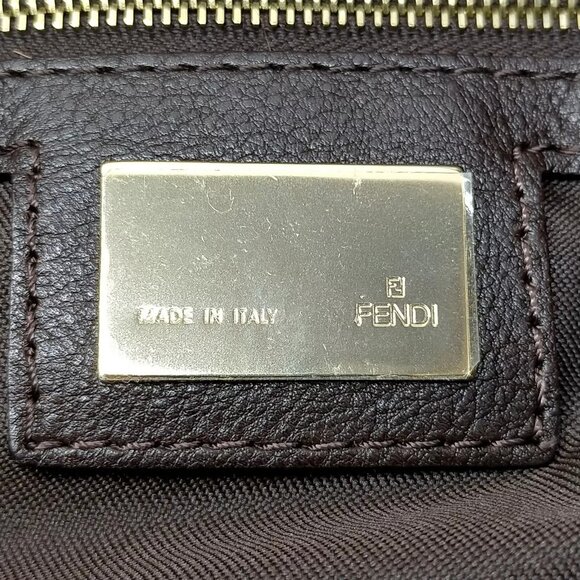 503385AT (S6) Fendi Shoulder Bag Brown Leather - Picture 7 of 9